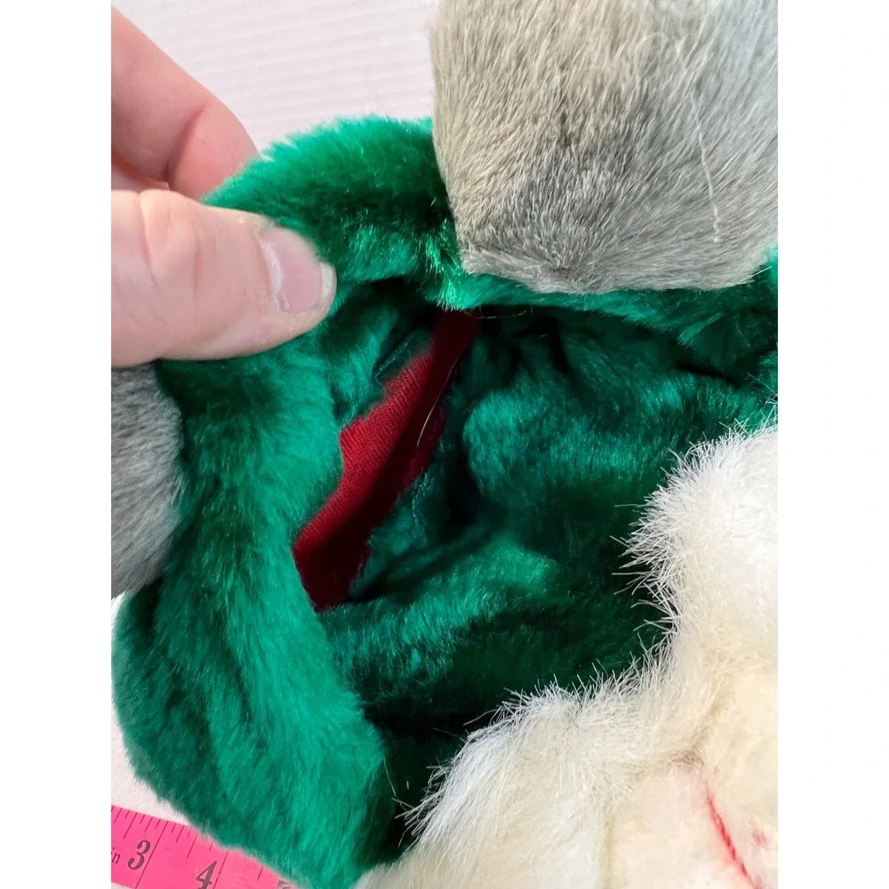 Vintage Prima Creations 2000 Plush Mouse Christmas Stocking Red Green Plush 16in